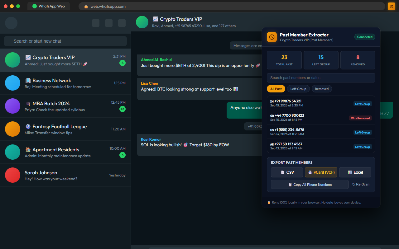 Results and Contacts Screen